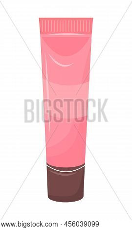 Lotion Semi Flat Color Vector Object. Full Sized Item On White. Antiaging Beauty Product. Hair Skin 
