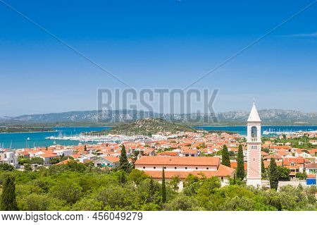 Aerial View Of The Town Of Murter On The Island Of Murter, Dalmatia, Croatia