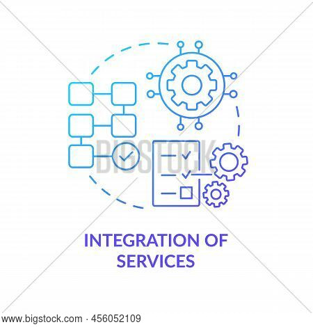 Integration Of Services Blue Gradient Concept Icon. Complex System. Maas Concept Component Abstract 