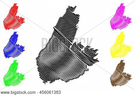 Cape Breton Island (canada, North America, Nova Scotia Province) Map Vector Illustration, Scribble S