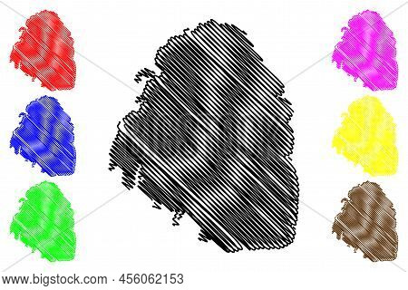 Cornwallis Island (canada, Nunavut Province, North America, Queen Elizabeth Islands) Map Vector Illu