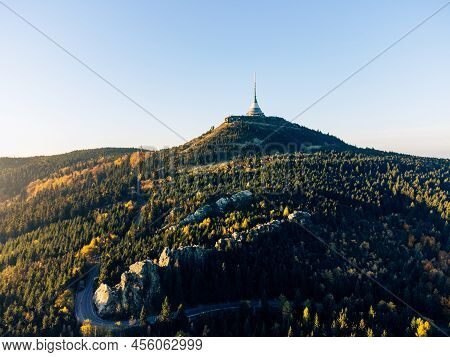 Virive Rocks, Czech: Virive Kameny, And Jested Mountain In Autumn Time. Liberec, Czech Republic