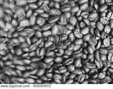 Brown Roasted Coffee Beans Macro Closeup Making The Blend Series