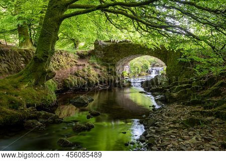 Robbers Bridge In Exmoor National Park