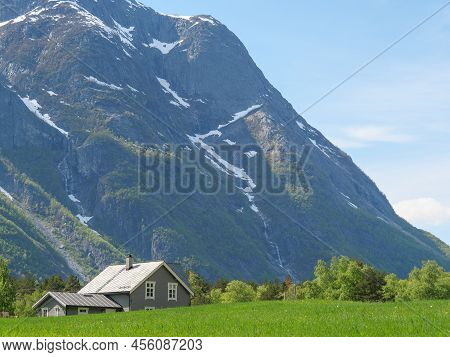 spring time at the village of Flam in norway
