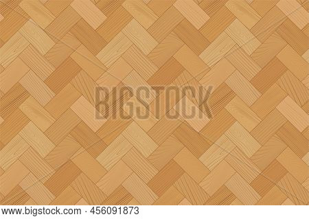 Wooden Parquet, Seamless Herringbone Pattern. Hardwood Light Zigzag Laminate Floor. Wood Grain Textu