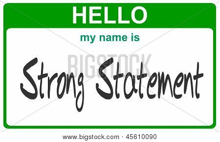 Nimi voimakas kannanotto