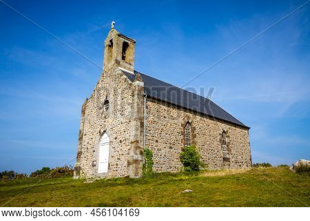 Old Traditional Church On Chausey Island In Brittany, France