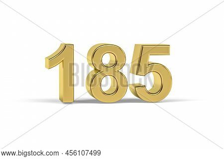 Golden 3d Number 185 - Year 185 Isolated On White Background - 3d Render