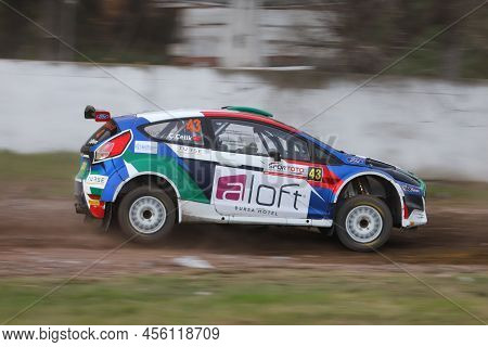 Kocaeli, Turkey - December 26, 2021: Caglayan Celik Drives Ford Fiesta R5 Of Castrol Ford Team Turke