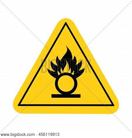 Oxidizing Agent Symbol Is Used To Warn Of Hazards, Symbols Used In Industry Or Laboratory