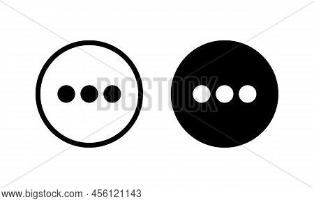 Ellipsis Menu Icon Vector. Three Dots Sign Symbol