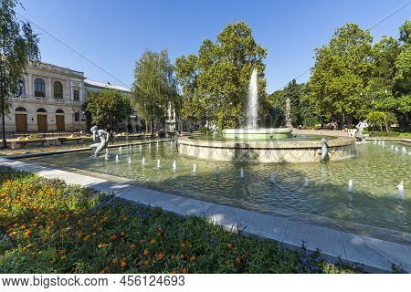 Kniaz Alexander Battenberg Square In City Of Ruse, Bulgaria