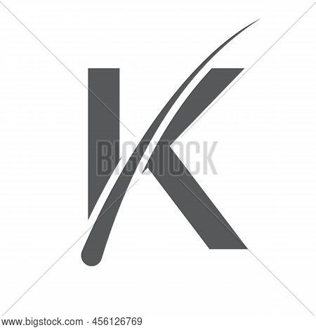 Hair Treatment Logo On K Letter Vector Template. Dermatology Logo Design, Hair Care Treatment. Anti-