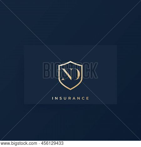 Nd Monogram, Letters Logo On A Card