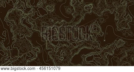 Topographic Map Background. Geographic Abstract Patterns Grid. The Topo Contour Map With Stylized He