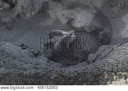 Beautiful Colourful Icelandic Landscape Lava Fields Mountain Geysers Zigzag Road And Moss-covered St