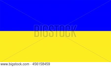 Symbol And Flag Of Ukraine, National Sign. Yellow-blue Flag Of Ukraine. Patriotism And The Symbol Of