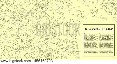 Topographic Map Background. Geographic Abstract Patterns Grid. The Topo Contour Map With Stylized He