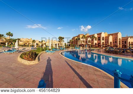 Marsa Alam, Red Sea, Egypt - Nov 3, 2018: Swimming Pool Of The Club Calimera Akassia Swiss Resort, H
