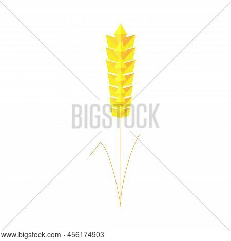 Stylized Ear Of Wheat On A White Background.