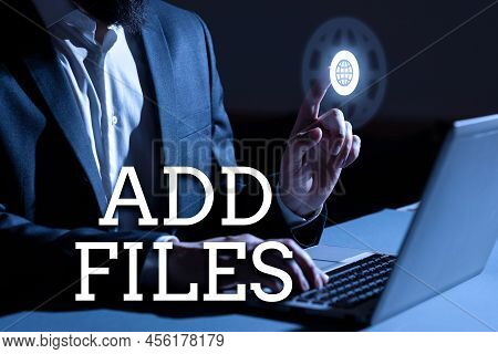 Writing Displaying Text Add Files. Business Overview To Put More Information To A Certain Person, Th
