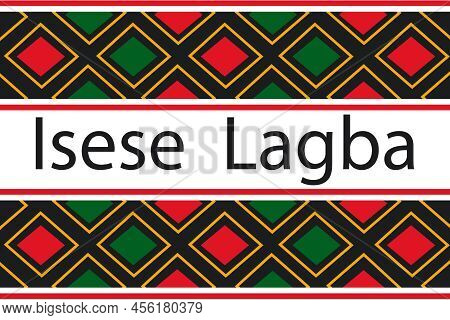 Isese Lagba Concept. African Culture Appreciation Banner.