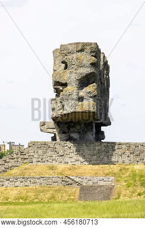 Majdanek; Lublin; Poland - May 25, 2022: Monument To The Fight And Martyrdom In Majdanek Nazi Concen