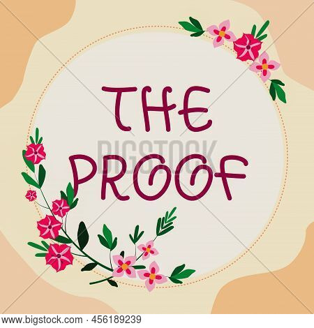 Conceptual Caption The Proof. Concept Meaning Evidence By Nature Of Any Actions Or Words With A Thin