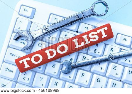 Text Caption Presenting To Do List. Business Concept A Structure That Usualy Made In Paper Contining