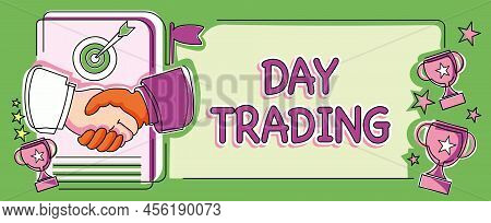 Handwriting Text Day Trading. Conceptual Photo Securities Specifically Buying And Selling Financial 