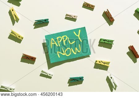 Writing Displaying Text Apply Now. Word For An Act Of A Person To Acquire The Job Related To The Pro