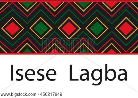 Isese Lagba Concept. African Culture Appreciation Banner.