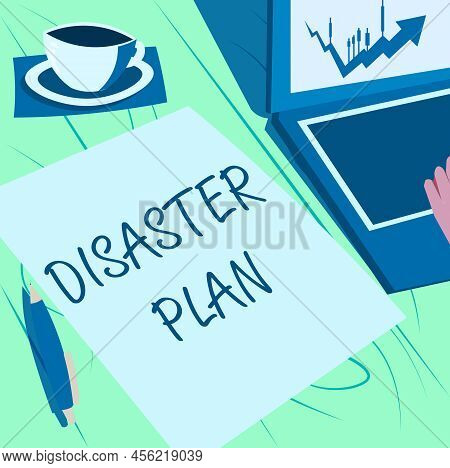 Text Showing Inspiration Disaster Plan. Business Overview Respond To Emergency Preparedness Survival