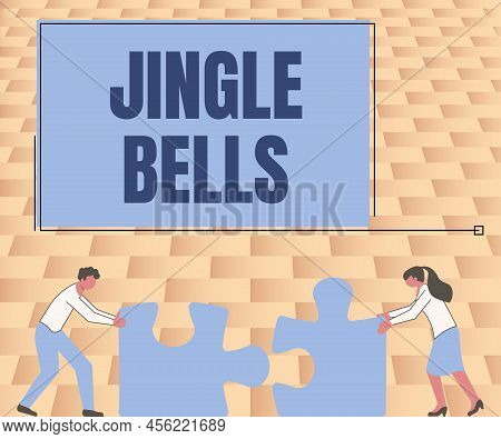 Text Sign Showing Jingle Bells. Business Overview Most Famous Traditional Christmas Song All Over Th