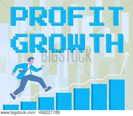 Conceptual Display Profit Growth. Business Overview Objectives Interrelation Of Overall Sales Market