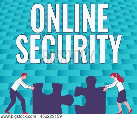 Handwriting Text Online Security. Business Showcase Rules To Protect Against Attacks Over The Intern
