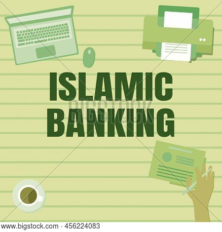 Text Showing Inspiration Islamic Banking. Concept Meaning Banking System Based On The Principles Of 