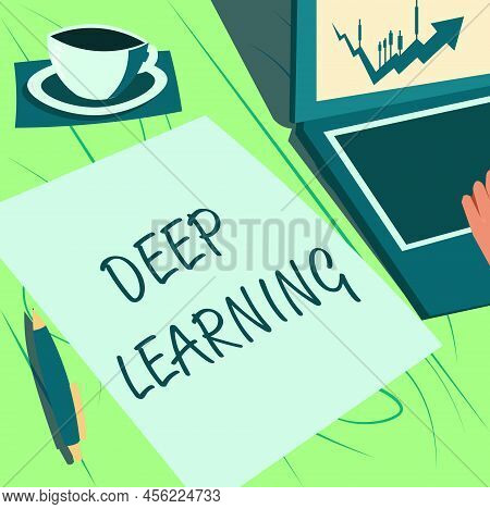 Hand Writing Sign Deep Learning. Word Written On Hierarchical Abstractions Artificial Intelligence A