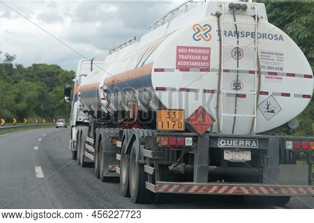 Long Truck Driving On Federal Highway