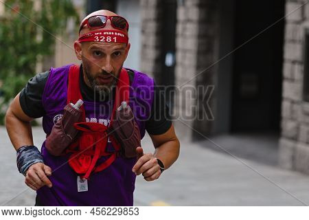 Encamp, Andorra : 2022 June 11 : Competitors Participate In The 2020 Spartan Race Obstacle Racing Ch