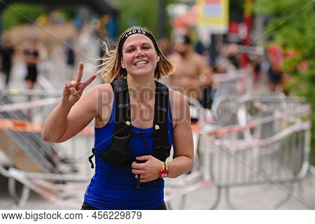 Encamp, Andorra : 2022 June 11 : Competitors Participate In The 2020 Spartan Race Obstacle Racing Ch