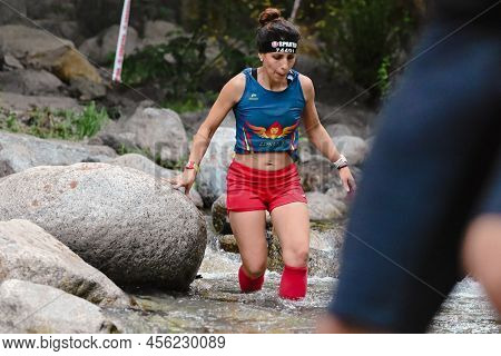 Encamp, Andorra : 2022 June 11 : Competitors Participate In The 2020 Spartan Race Obstacle Racing Ch