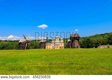 View Of Open-air Museum Of Folk Architecture And Folkways Of Ukraine In Pyrohiv (pirogovo) Village N