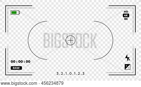 Modern Camera View Finder Display Frame Vector Design Illustration