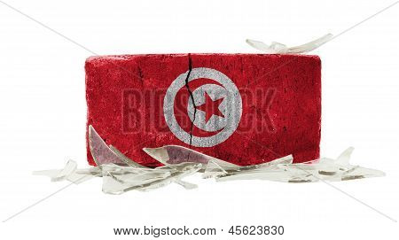 Brick With Broken Glass, Violence Concept