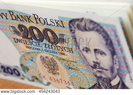 Old Polish Money - 200 Zloty A Business  Background