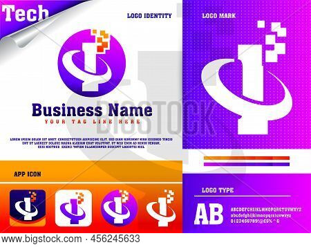 Tech Letter I Logo Design  Vector Template