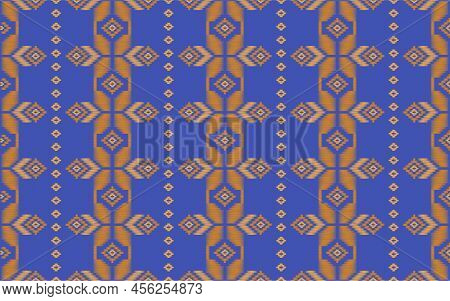 Vector Abstract Geometric Pattern Seamless Vector Background Blue And Gold Texture Modern Graphic Pa