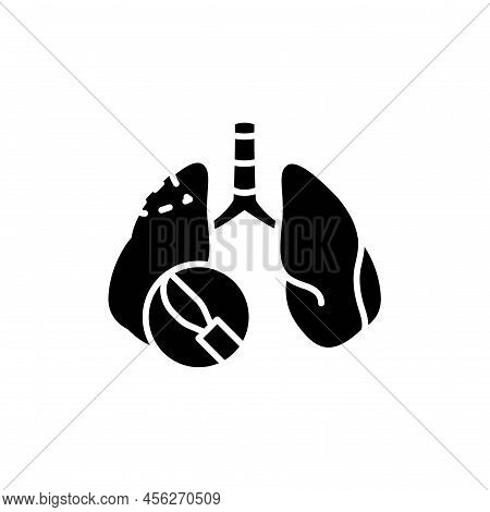 Resection Of The Lungs Line Icon. Isolated Vector Element.